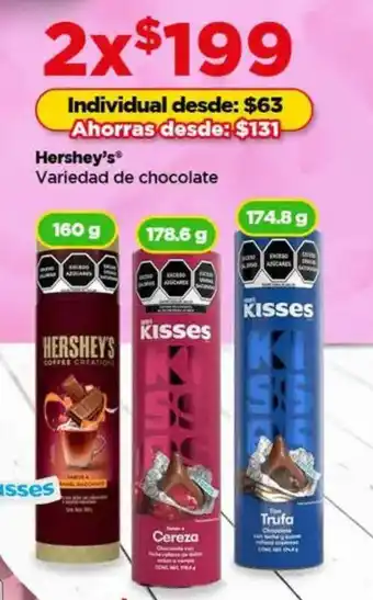 Bodega Aurrerá Hershey's Variedad de chocolate oferta