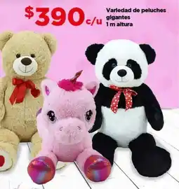 Bodega Aurrerá Varledad de peluches gigantes oferta