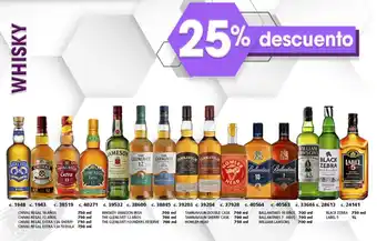 Bodegas Alianza Whisky CHIVAS REGAL, JAMESON, THE GLENLIVET, TAMNAVULIN, HOWLER HEAD, BLACK ZEBRA, LABEL 5 oferta