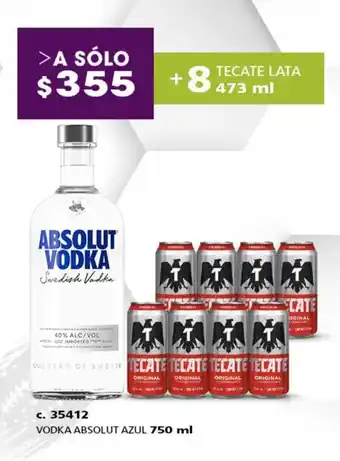 Bodegas Alianza Vodka absolut azul oferta