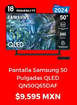 Sanborns Pantalla Samsung 50 Pulgadas QLED QN50Q65DAF oferta