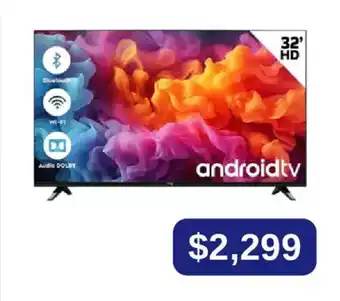 Mercado Libre Smart TV pantalla 32 pulgadas Cuory Android TV DLED HD Bluetooth Dolby Audio oferta