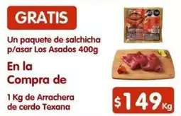 Arteli express Un paquete de salchicha p/asar Los Asados oferta