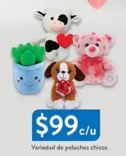 Walmart Variedad de peluches chicos oferta