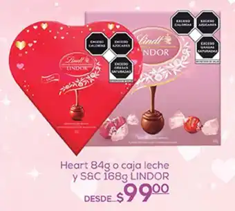 Fresko Heart 84g o caja leche y S&C 168g LINDOR oferta