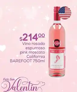 Fresko Vino rosado espumoso pink moscato California BAREFOOT oferta