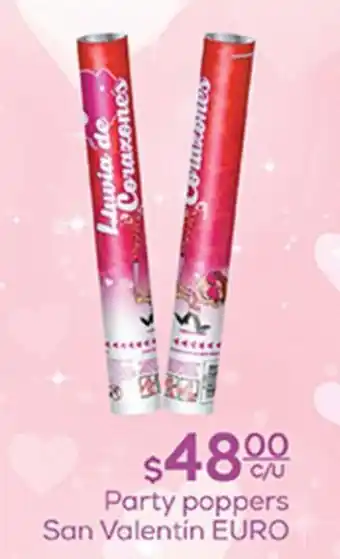 Fresko Party poppers San Valentin EURO oferta