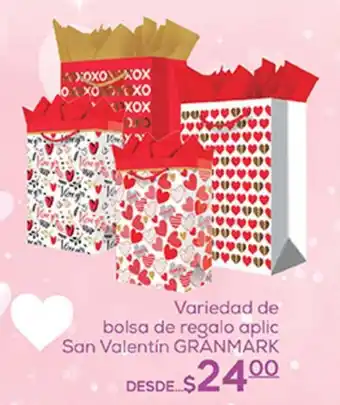 Fresko Variedad de bolsa de regalo aplic San Valentín GRANMARK oferta