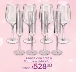 Fresko Copas vino tinto o flauta de vidrio oferta