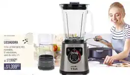 DelSol Licuadora t-fal ultraforce pro, inoxidable, 12 velocidades, vaso de vidrio oferta