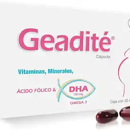 Farmacias YZA Geadite Vitaminas Embarazo 30 Caps oferta