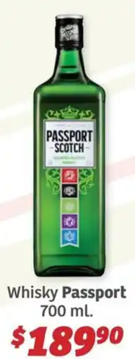 Soriana Híper Passport whisky oferta