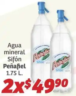 Soriana Híper Peñafiel agua mineral sifón oferta