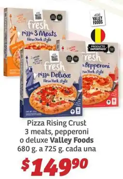 Soriana Híper Valley foods pizza rising crust oferta