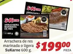 Soriana Híper Sukarne arrachera de res marinada o ligera oferta