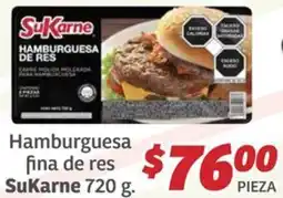 Soriana Híper Sukarne hamburguesa fina de res oferta