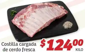 Soriana Híper Costilla cargada de cerdo fresca oferta