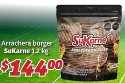 Soriana Híper Sukarne arrachera burger oferta