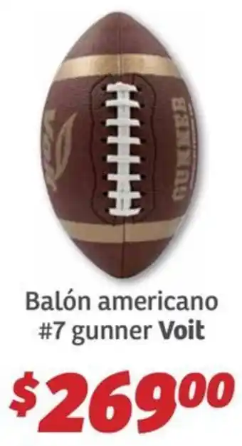 Soriana Híper Voit balón americano #7 gunner oferta