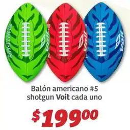 Soriana Híper Voit balón americano #5 shotgun cada uno oferta