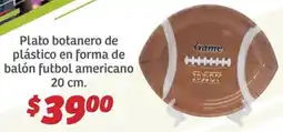 Soriana Híper Plato botanero de plástico en forma de balón futbol americano oferta