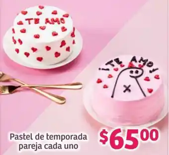 Soriana Híper Pastel de temporada pareja cada uno oferta