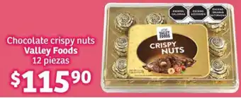 Soriana Híper Valley Foods Chocolate crispy nuts oferta