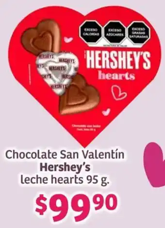 Soriana Híper Hershey's chocolate san valentín leche hearts oferta