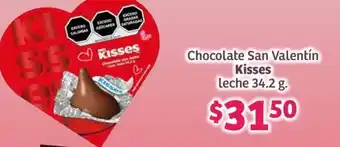 Soriana Híper Kisses Chocolate San Valentín oferta