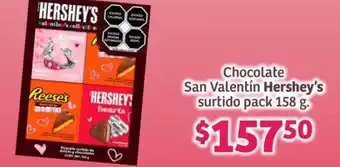 Soriana Híper Hershey's Chocolate San Valentín oferta