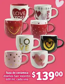 Soriana Híper Taza de cerámica diseños oferta