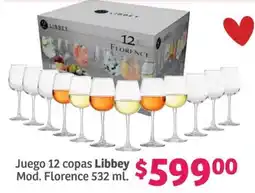 Soriana Híper Libbey Juego 12 copas oferta