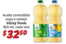 Soriana Híper Valley Foods Aceite comestible soya o canola oferta