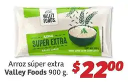 Soriana Híper Valley Foods Arroz súper extra oferta