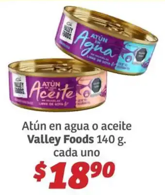 Soriana Híper Valley Foods Atún en agua o Aceite oferta