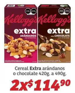 Soriana Híper Kellogg's Extra arándanos o chocolate oferta