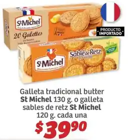 Soriana Híper St Michel Galleta tradicional butter o sables de retz oferta