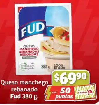 Soriana Híper Fud queso manchego rebanado oferta