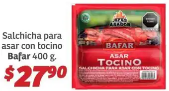 Soriana Híper Bafar salchicha para asar con tocino oferta