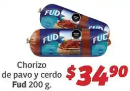 Soriana Híper Fud chorizo de pavo y cerdo oferta