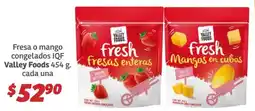 Soriana Híper Valley foods Fresa o mango congelados IQF oferta