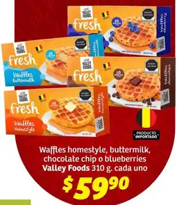 Soriana Híper Valley foods waffles homestyle oferta