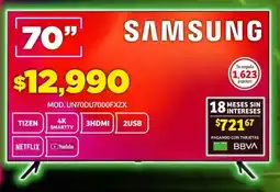 Soriana Súper Samsung MOD. UN70DU7000FXZX oferta