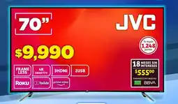 Soriana Súper JVC Frameless 4K Smart TV 70" oferta