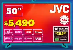 Soriana Súper JVC 4K Smart TV 50" oferta