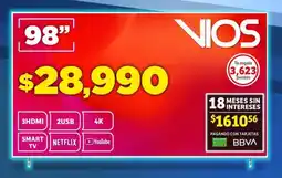 Soriana Súper Vios 3HDMI  Smart TV 98" oferta