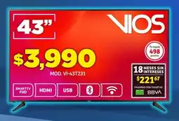 Soriana Súper Vios Smart TV FHD 43" oferta