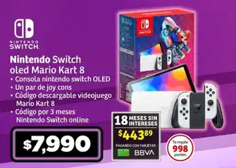 Soriana Súper Nintendo Switch oled Mario Kart 8 oferta