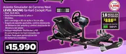 Soriana Súper Asiento Simulador de Carreras Next LEVEL RACING Go Kart Cockpit Plus oferta