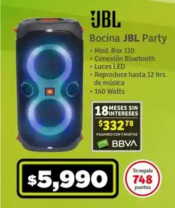 Soriana Súper Bocina JBL Party oferta